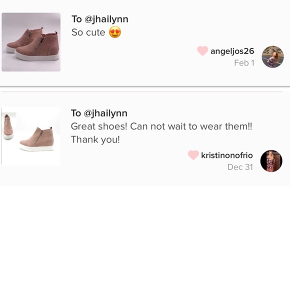 Dusty Blush hidden wedge sneakers - Picture 4 of 6